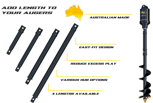 Auger extensions - machines up to 5t
